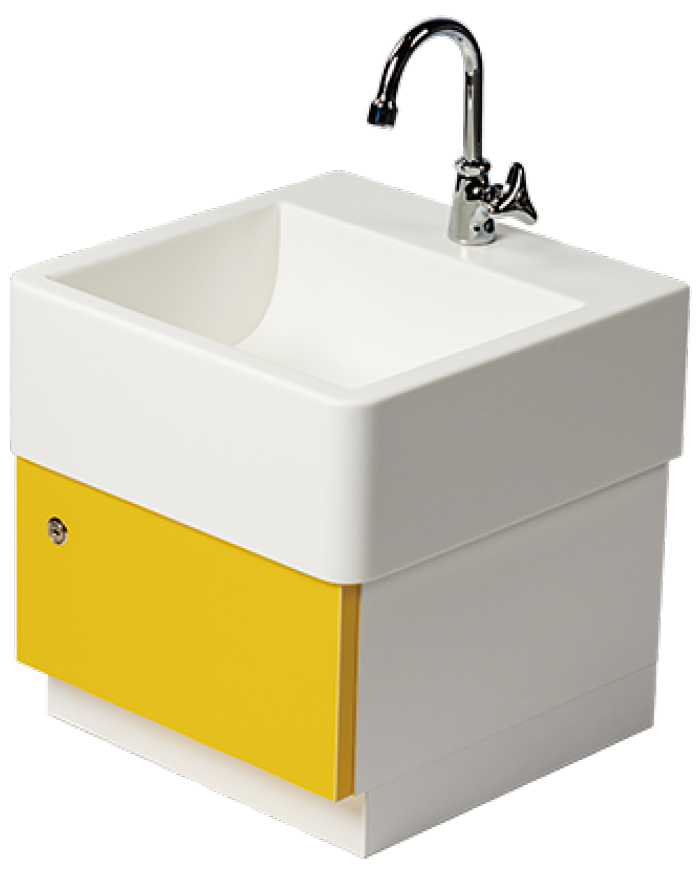 水栓金具 三角ハンドル 取付イメージ