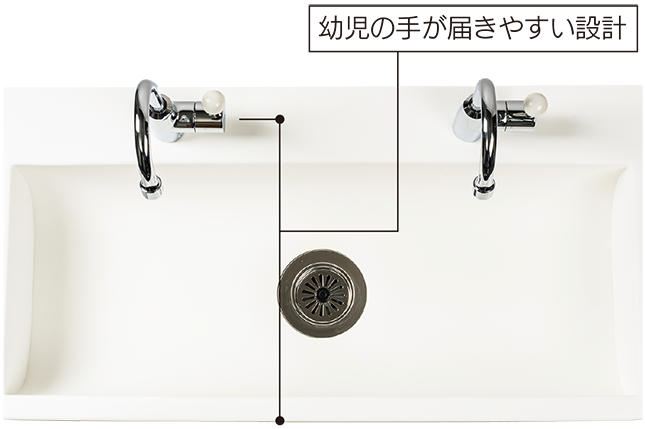 安全性を徹底追求！ こどもが無理なく使える設計で 「自分でできた！」の気持ちをサポート。